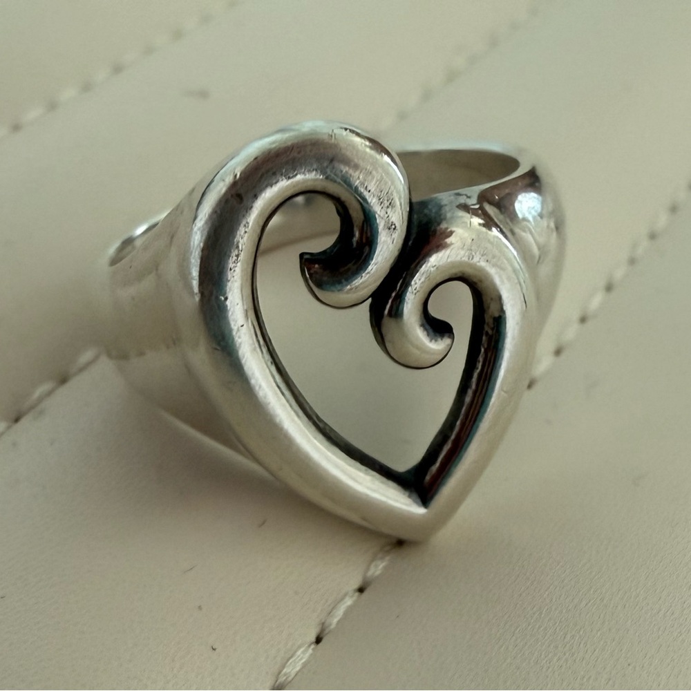 James Avery Mother’s Love Silver Heart Ring ❤️ sz 11